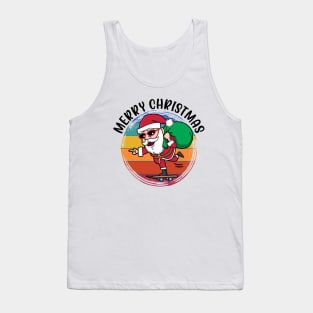 Santa Skateboarder Happy Christmas Merry Christmas Christmas Event Christmas Present Gift for Family for Dad for Mom for Friends for Kids Tank Top